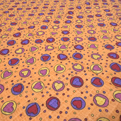 Orange purple hearts - orange,