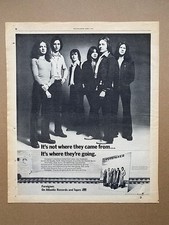 FOREIGNER DEBUT ALBUM POSTER SIZED original music press advert from 1977 - aged/