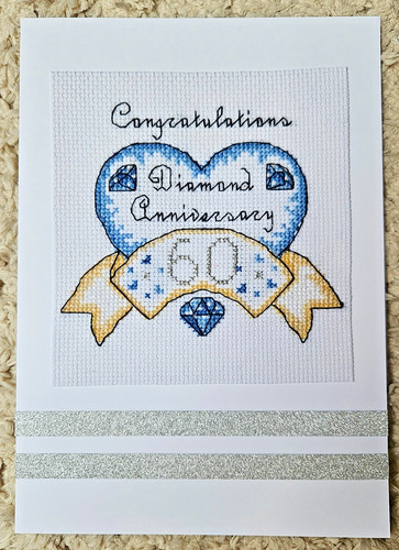 Big cross stitched card - cross,