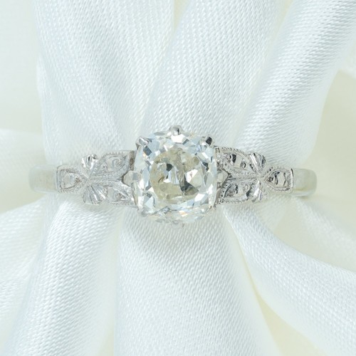 Antique 18ct white - 18ct, gold