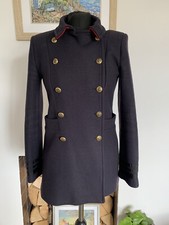 Zara Blue Wool Mix Military