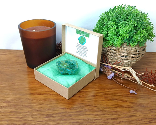 Green aura geode quartz - aura,