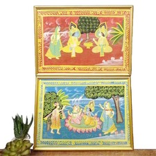 Indian paintings silk - indian, on