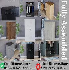 2 Door Wardrobe with Hanging