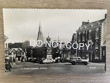 Motoring Interest - Vintage Cars In St Peters Square, Ruthin, N Wales.    RPPC.