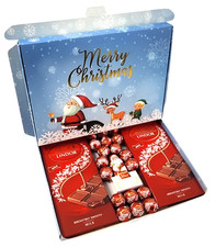 Lindt Lindor Milk Chocolate Bars & Truffles Gift Box Hamper Christmas Present