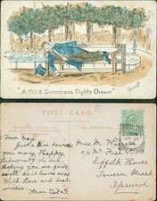 A Mid Summers Nights Dream Drunk Bench Gussie G 1905 Ipswich Cancel 