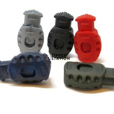 Single Hole Cord Stopper Lock Toggle Laces Stop End , Grenade Shape in 5 Colours