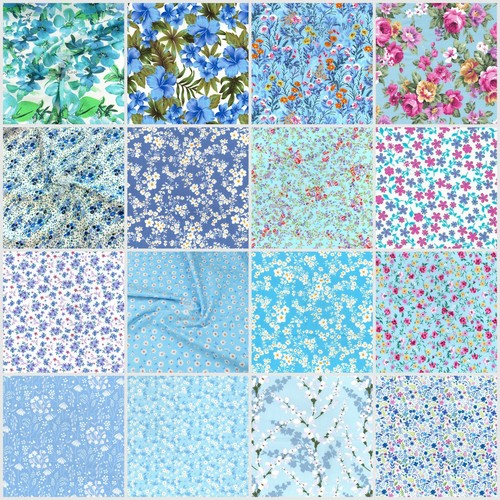 Blue sky floral - floral, rose