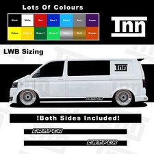 STICKERS For VW T5 T6 TRANSPORTER SIDE STRIPE CAMPER VAN DECALS DUB GRAPHICS LWB