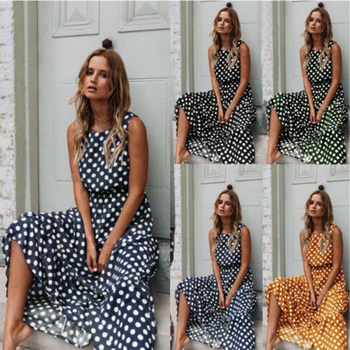 Womens maxi dress polka dot - womens,