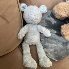 Tesco Cuddle Me Blue Teddy Bear  Soft Toy Plush. Hug Comforter