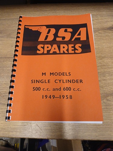 Bsa parts book 1949 - book, 1949-58