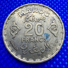 1952 20 Francs Franc Morocco Moroccan coin with pouch