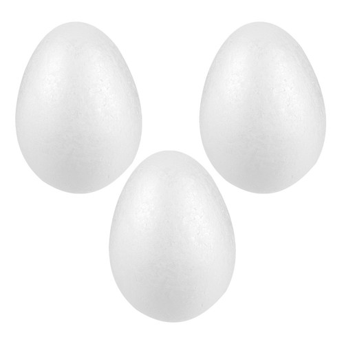 3pcs foam eggs easter white - foam,