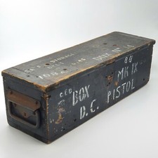 WW2 U.S.N United States Navy Depth Charge Pistol Box MK 9 Wooden Box NO 14 Rare