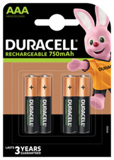 4 x NEW Duracell AAA 750 mAh