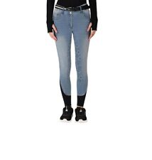 Preto Denim Ladies Horse Riding Breeches Full Seat Silicon Grip soft Stretchy