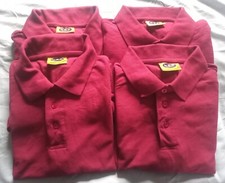 4 Unisex Aertex shirts, maroon, UCC collection, 2 medium & 2 large worn once