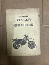 HONDA SET-UP INSTRUCTIONS XL250R