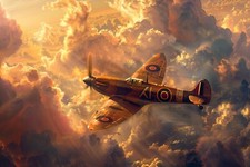 Hawker Hurricane Aircraft Canvas Picture Print Wall Art - Artists Impression