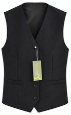 Black Herringbone Waistcoat
