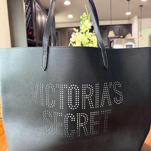 Victoria secret black tote - victoria’s,