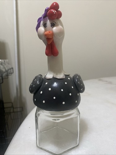 Handmade chicken jar - jar, of