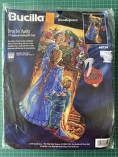 Bucilla -Upon The Mantle - Needlepoint Stocking Kit - New - Christmas - Vintage