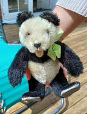 Steiff Original Panda Teddy Bear, 1956-61, 22cm with script button-vintage, rare