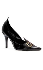  ADULT WOMENS BLACK WITCH HIGH HEEL FANCY DRESS HALLOWEEN COSTUME SHOES