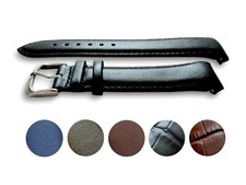 Curved End Leather Watch Strap