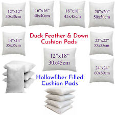 Duck Feather OR Hollowfiber Cushion Pads Inner Insert Extra Deep Filled Cushions