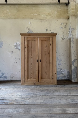 Antique solid pine cabinet - solid,