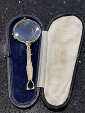 Antique Victorian 10ct gold folding lorgnettes by Theodore Hamblin of London