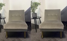 1950s GPLAN Style Chairs Sage Green Vintage Rare X2