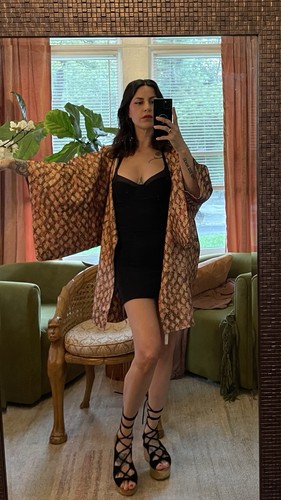 Vintage silk snakeskin