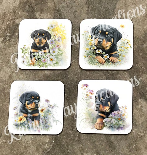 Rottweiler puppy design wooden