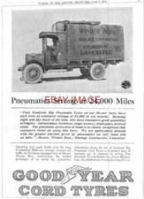 1922 Advert for GOOD YEAR 'Cord' Motor Tyres Antique Lorry Truck Print Ad 741/69