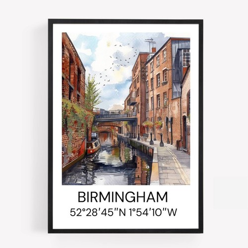 Birmingham canal city map - birmingham,