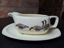 Midwinter Stylecraft WILD GEESE Peter Scott GRAVY BOAT & STAND - mid-century 60s