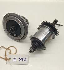 Vintage Bicycle 1940's Sturmey Archer AW 3 Speed Rear Hub 40H, Dynohub GH6 32H