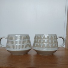 Joyye Mugs x2 Neutral abstract