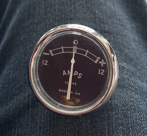 Vintage automotive ammeter - vintage,