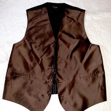 Mens VEST mens size XL ?  costume Victorian Edwardian brown satin