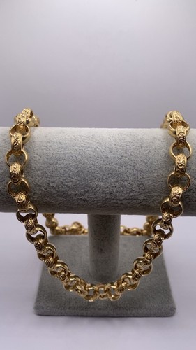 9ct gold belcher chain - 9ct,