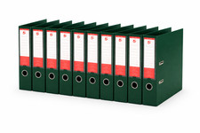 10x A4 Lever Arch Files Green