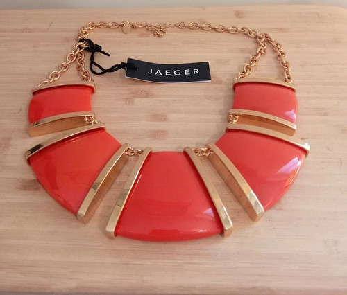 Jaeger gold orange necklace - jaeger,