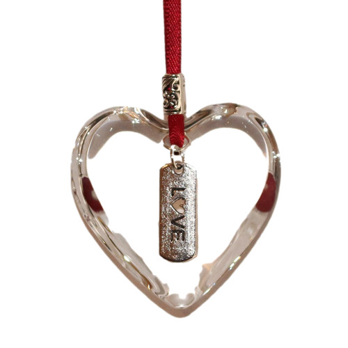 Beautiful solid glass heart - solid,