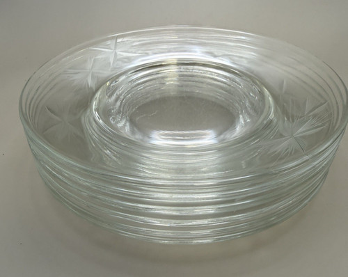 Set clear glass plates - 6,